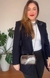 Bolsa Festa Clutch Metal Grafite Frisos Arredondados - JUÁ Concept