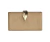 Bolsa Festa Clutch Bege Fecho Folha