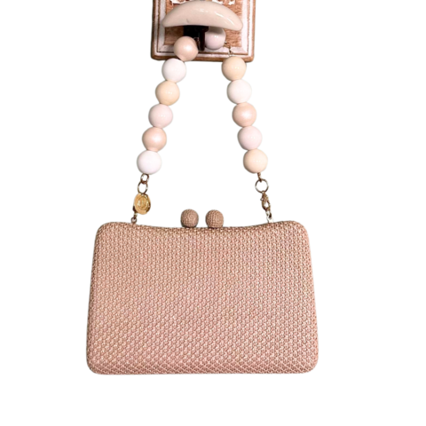 Bolsa Areia Ráfia Alça Bolas Bege - comprar online