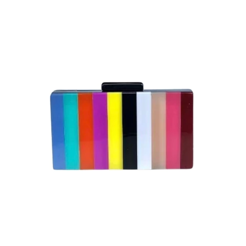 Bolsa Festa Clutch Acrílica Listrada Color - comprar online