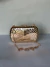 Imagem do Bolsa Festa Clutch Metal Dourada Friso Arredondado