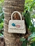 Bolsa Mini Tote Ráfia Off-White com Pedras Quartzos Azul e Rosa Naturais - Ed. Exclusiva - loja online