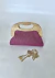 Imagem do Bolsa Festa Clutch de Madeira e Ráfia Fúcsia