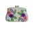 Bolsa Festa Clutch Bordada Flores Bege