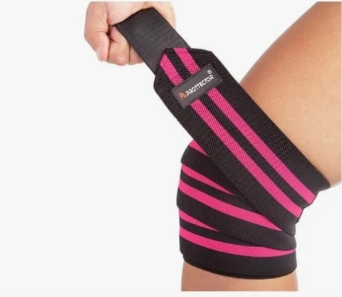 Faixa elástica para joelhos prottection - rosa - comprar online