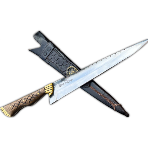 Faca Aço Carbono p/ Churrasco - Língua de Ximango 5 mm Personalizada