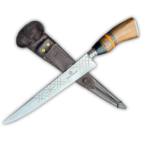 Faca Aço Inox 420c Trabalhanda Estilo Lingua de Ximango