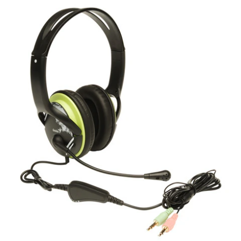 AURICULAR VINCHA PLUG 3.5 GENIUS HS-400A C/MIC +SINGLE JACK VERDE