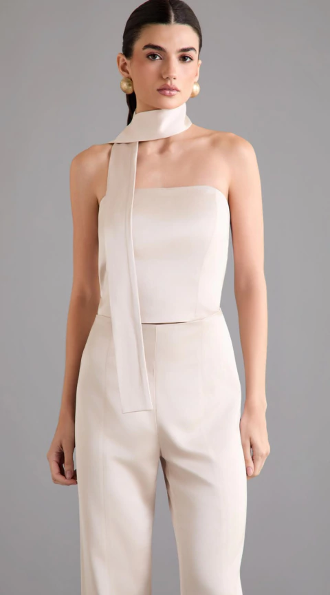 Top Sem Alças em Alfaiataria