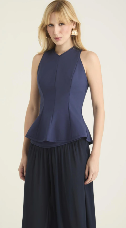 BLUSA PEPLUM COM DECOTE - buy online