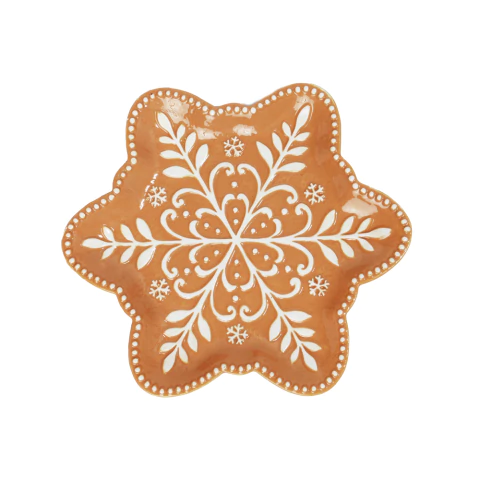 Petisqueira Floco de Neve Gingerbread 26cm