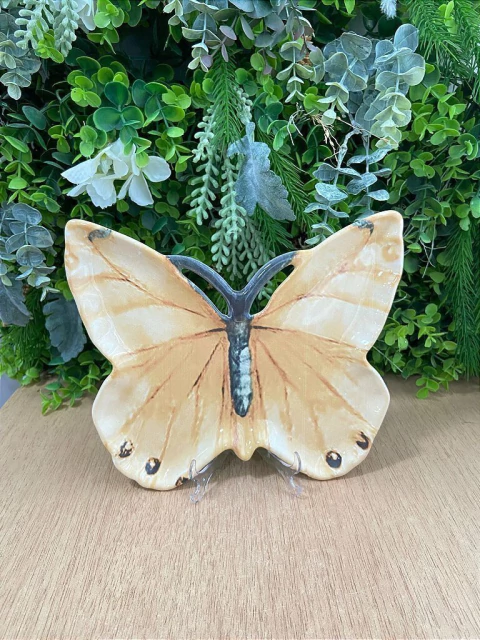 Prato de Sobremesa e Petisqueira Voo Floral Amarelo Luxo - comprar online