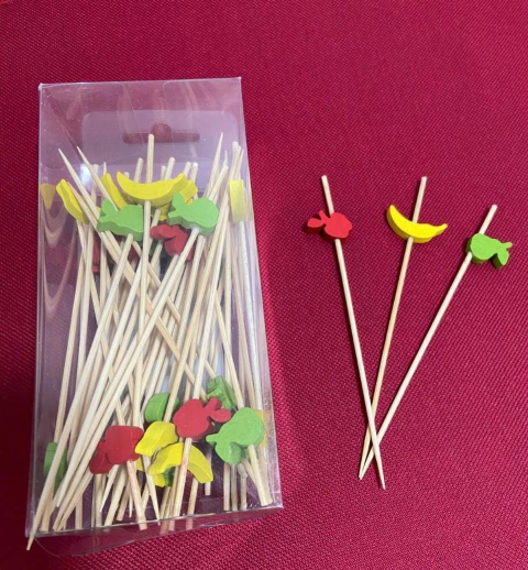 Palito Decorativo Frutinhas C/50 12cm