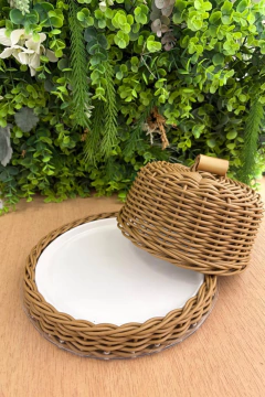 Queijeira Alça Bambu (19x13cm)