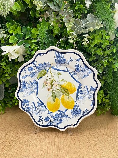 Prato de Sobremesa Azul Siciliano Capri (Limão) - comprar online