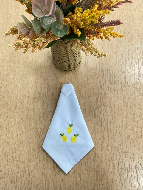 Guardanapo Trio Limões Bordado - comprar online