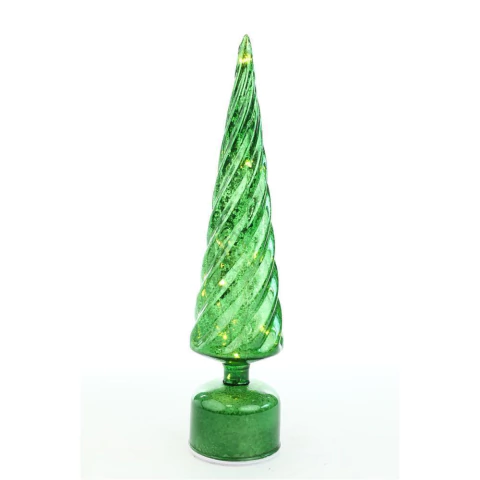 Pinheiro Giratório Iluminado Natal Verde 40cm