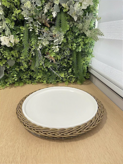 Travessa Ceramica Redonda Balli Caramelo