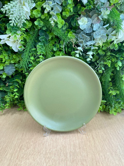 Prato de Sobremesa Verde Oliva 21cm - comprar online