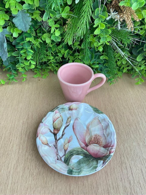 Xícara de Chá Peonia Rosa