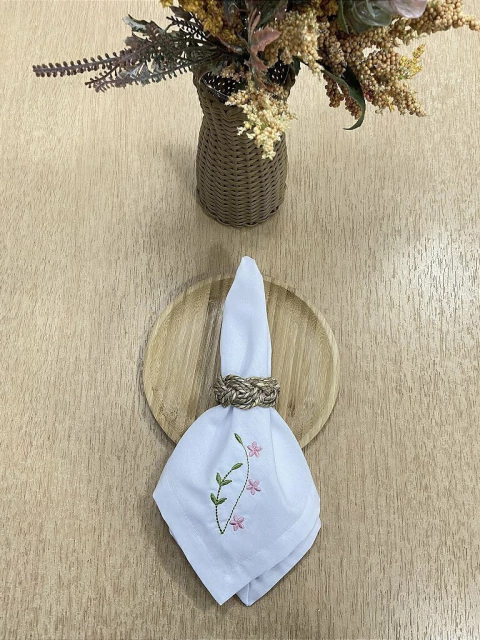 Guardanapo Bella Rosa Bordado