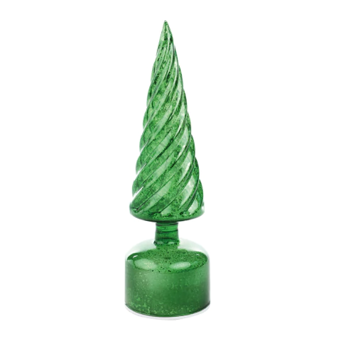 Pinheiro Giratório Iluminado Natal Verde 30cm