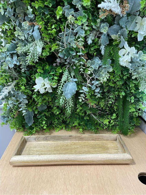 Bandeja De Mesa Rústica Retangular Serena Bege - comprar online