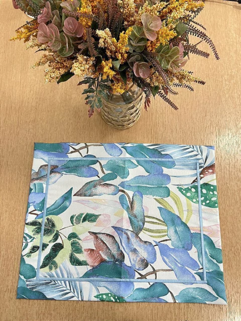 Lugar Americano Folhas do Paraíso Retangular