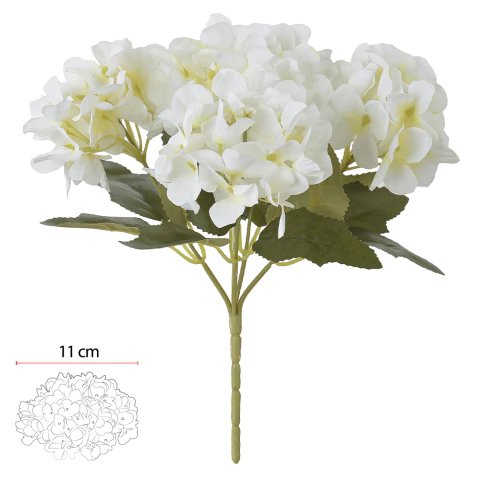 Hortensia Decorativa Creme 29cm
