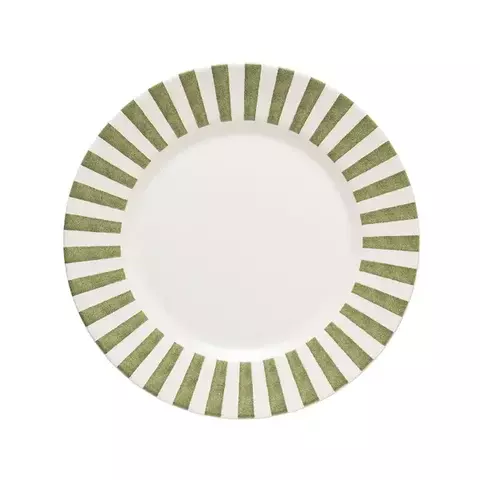 Prato Raso Sabor Italiano Listras Verde 29cm