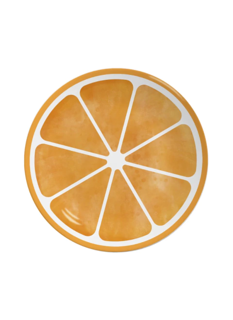 Prato Raso Fruits Laranja 29cm
