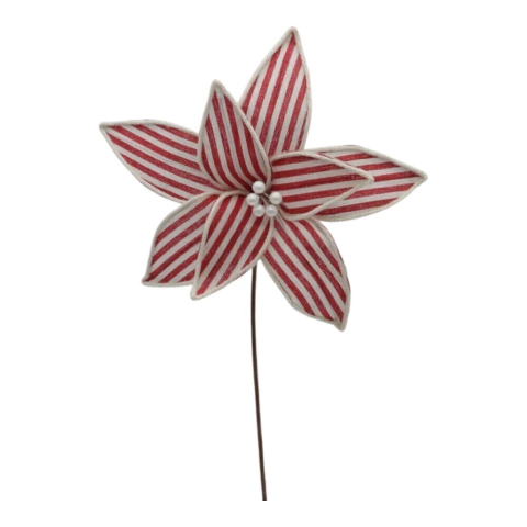 Flor de Natal Candy Cane 30cm