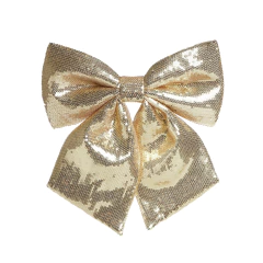 Laço Gigante Dourado de Paetês 25cmx28cm