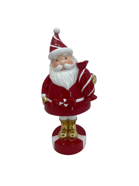 Papai Noel "Candy Cane" em Resina