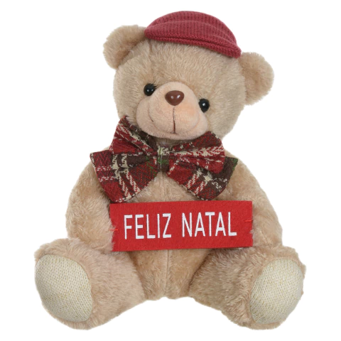 Ursinho Feliz Natal de Pelúcia 20cm