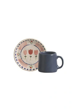 Xícara de Café C/Pires Tulipa Boho 100ml