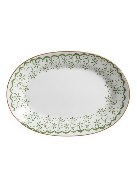 Travessa Pequena Natal Ramo Verde 22x4,2cm