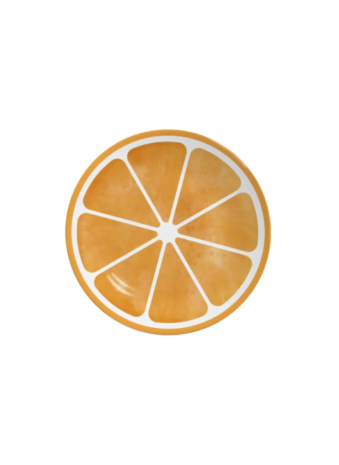Prato de Sobremesa Fruits Laranja 21cm