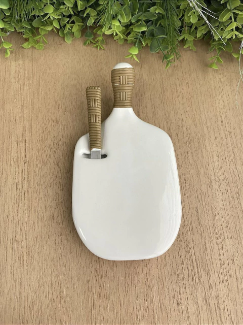 Tábua de Porcelana Balli Caramelo com Faca - comprar online