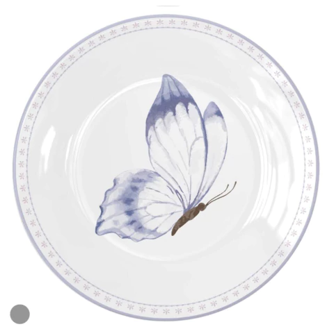Prato de Sobremesa Jardim de Borboletas Melamina 23cm