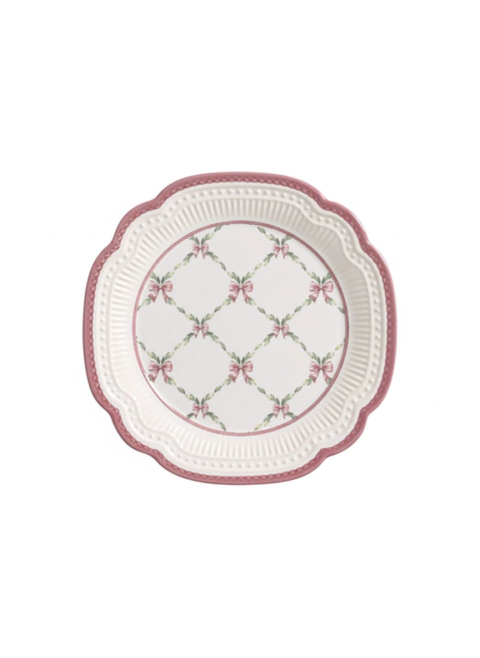 Prato Raso Natal Laço Classic 28cm