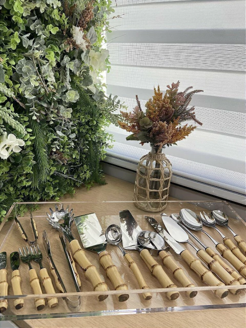 Kit Principais Utensílios para Servir Nature Bambu 17 Peças - comprar online