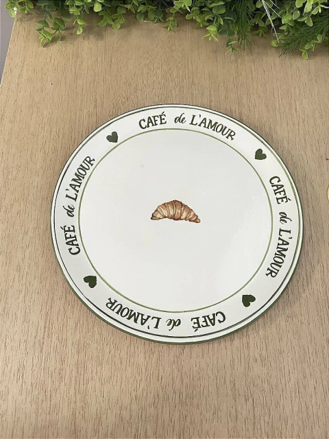 Prato Médio ou Boleira Croissant Café De L'Amour