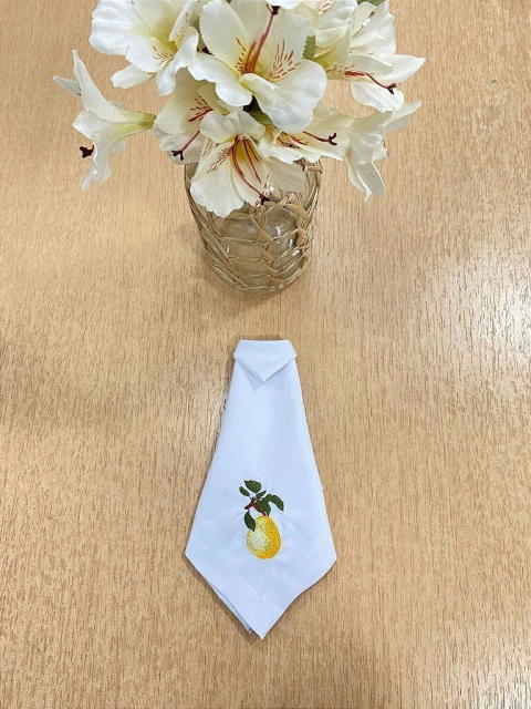 Guardanapo Limão Charme Bordado