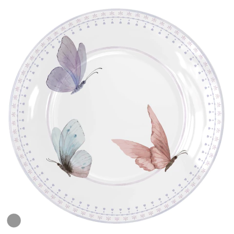 Prato Raso Jardim de Borboletas Melamina 27,7cm