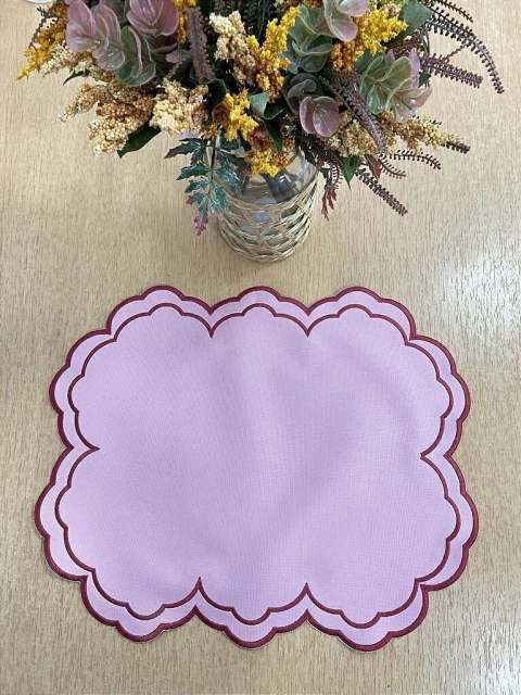 Lugar Americano Rosê Borda Vinho Impermeável