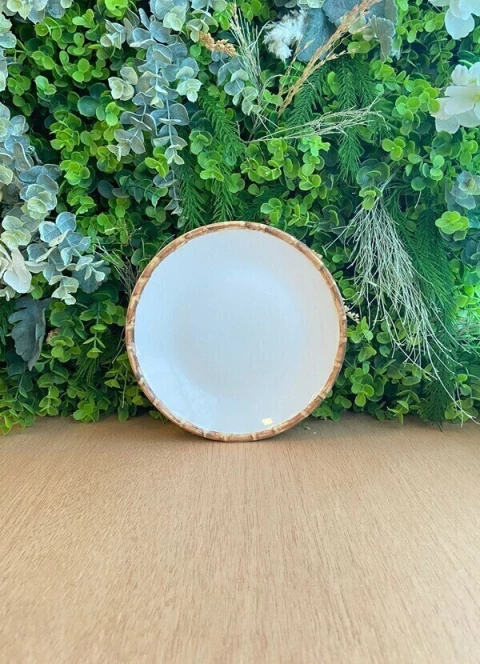 Prato de Sobremesa Bambu Natural - comprar online