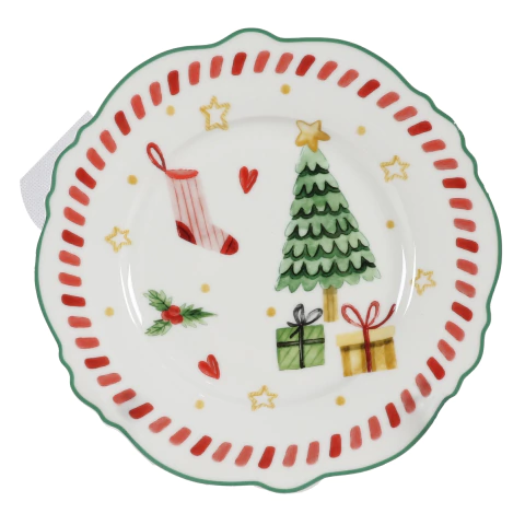 Prato de Sobremesa Natal Happy