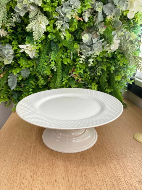 Boleira Média Branco Trama Elegante