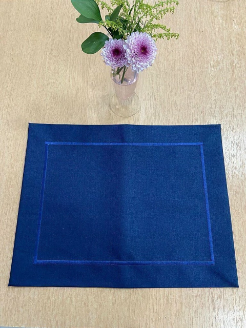 Lugar Americano Bordado Azul Marinho - comprar online